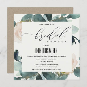 INVITATION EUCALYPTUS BLUSH ROSE SOFT KRAFT FÊTE DES MARIÉES