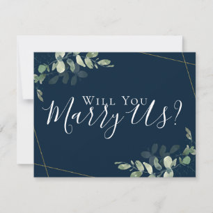 Invitation Eucalyptus Épousez-Nous Serez-Vous Notre Célébrant