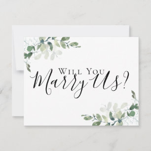 Invitation Eucalyptus Épousez-Nous Serez-Vous Notre Invi Offi