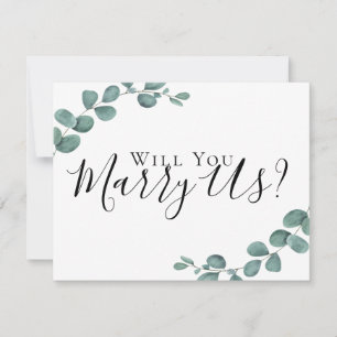 Invitation Eucalyptus Épousez-Nous Serez-Vous Notre Invi Offi