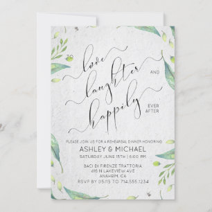 Invitation EUCALYPTUS ET FEUILLES   Heureux Jamais Après La R
