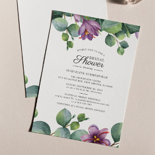 Invitation Eucalyptus Fête des mariées botanique verte