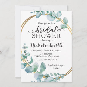 Invitation Eucalyptus Fête des mariées Eternity Gold Ring Inv