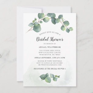 Invitation Eucalyptus Fête des mariées Verdure Succulent