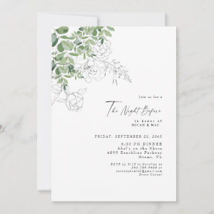 Invitation Eucalyptus Floral La Nuit Avant La Répétition