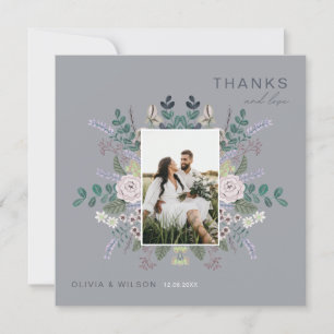 Invitation Eucalyptus floral Lavender Boho Merci vert