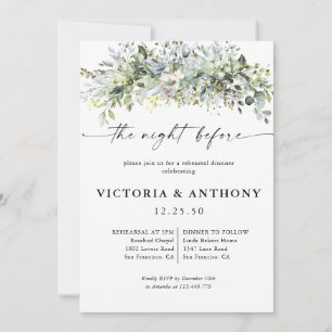 Invitation Eucalyptus Floral Rose La Nuit Dernière