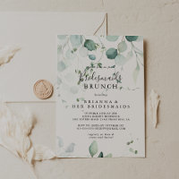 Eucalyptus Foliage Bridesmaids Brunch Douche