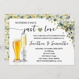 Invitation Eucalyptus Gold Rien De fantaisie Juste Amour Elop