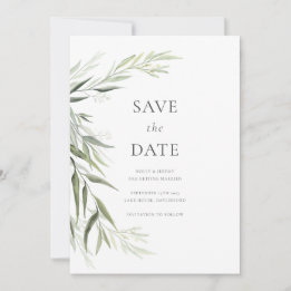 Invitation Eucalyptus gomme Feuille verdure Enregistrer la da