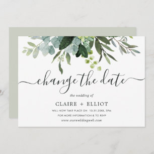 Invitation Eucalyptus Green Foliage Modifier le Mariage de da