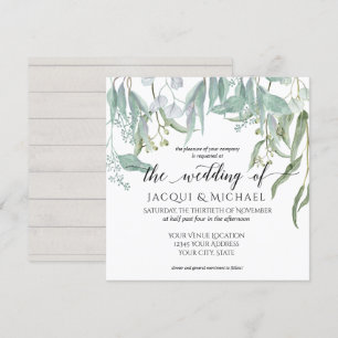 Invitation Eucalyptus Grove Rustic Winery Mariage de feuillag