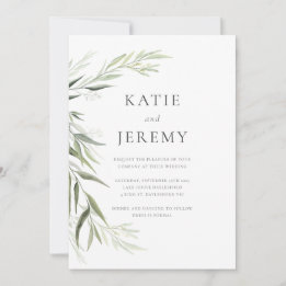 Invitation Eucalyptus Gum Feuille Mariage de verdure