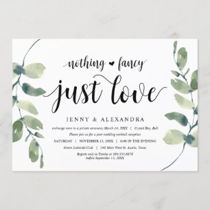 Invitation Eucalyptus Moderne, Célébration de Mariage en Inti