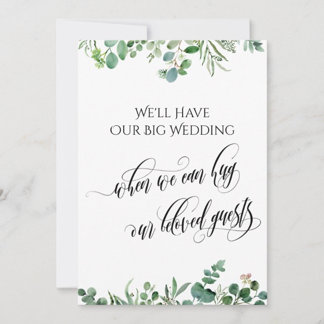 Invitation Eucalyptus Quand Nous Pouvons Vous Embrasser Maria (Devant)