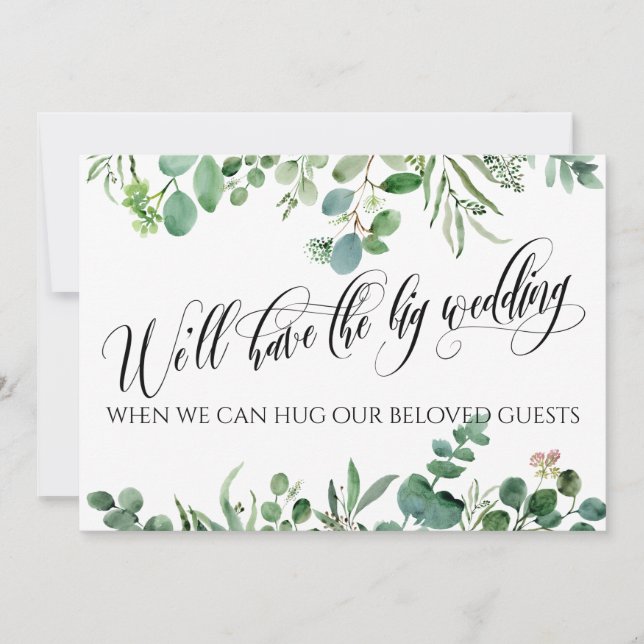 Invitation Eucalyptus Quand Nous Pouvons Vous Embrasser Maria (Devant)