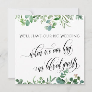 Invitation Eucalyptus quand on peut te serrer dans les bras M