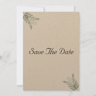 Invitation Eucalyptus Rustic Eco Friendly Kraft Enregistrer L