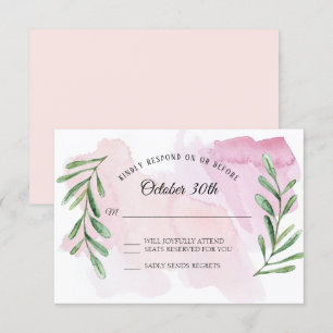Invitation Eucalyptus rustique Verdure Aquarelle moderne RSVP