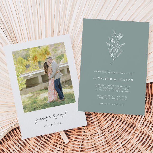 Invitation Eucalyptus | Sweet Botanical Photo Mariage (Créateur téléchargé)