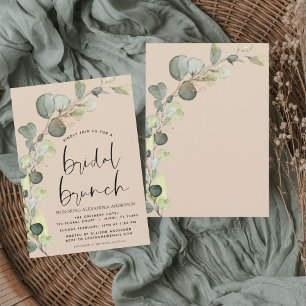Invitation Eucalyptus Terracotta Bridal Brunch Douche