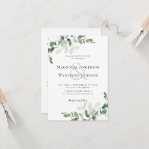 Invitation Eucalyptus tous en un Mariage