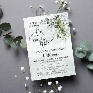 Invitation Eucalyptus verdure poussière aquarelle nous le fai