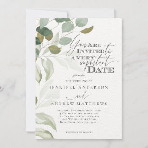 Invitation Eucalyptus Verdure Succulent Mariage élégant