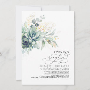 Invitation Eucalyptus Verdure Succulents Soirée Réception