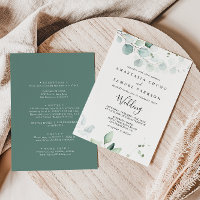 Eucalyptus vert d'été Mariage avant et arrière