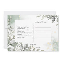 Eucalyptus vert & or aquarelle Mariage