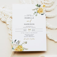 EVA Yellow Spring Watercolor Mariage Floral