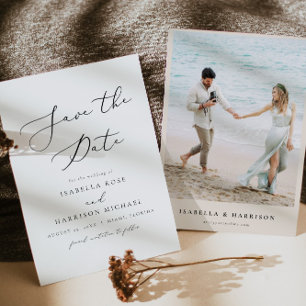 Invitation EVELYN Elegant Calligraphy Script Enregistrer la d