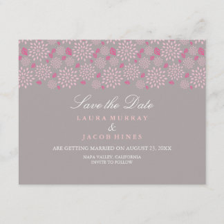 Invitation Événement à ne pas manquer mariage floral gris et
