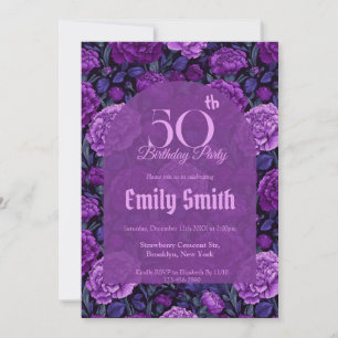 Invitation Événement d'anniversaire esthétique au oeillet mod