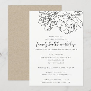 INVITATION ÉVÉNEMENT D'ATELIER SUCCULENT DESERT CACTI DESWING