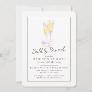 Invitation événement de bulles de champagne pour brunch pétil