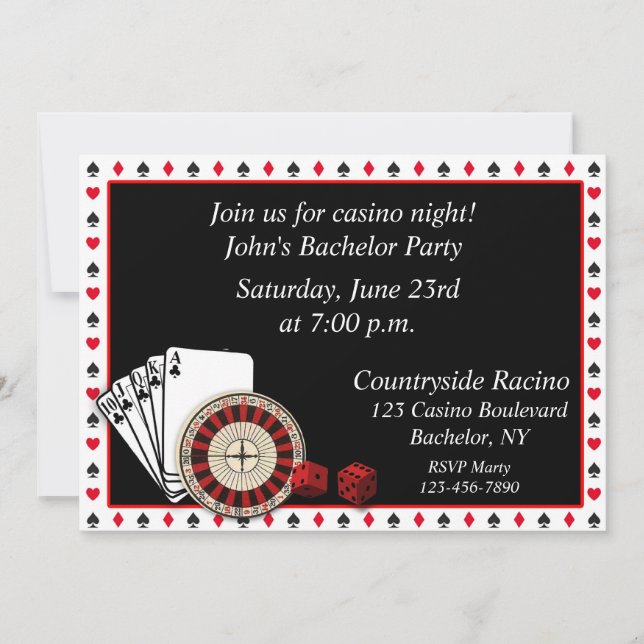 Invitation Événement de casino (Devant)