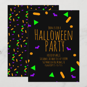 Invitation Événement de fête d'anniversaire avec paillettes H