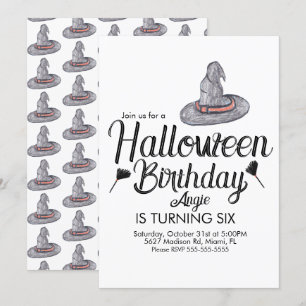 Invitation Événement de fête d'anniversaire de doodle Hallowe