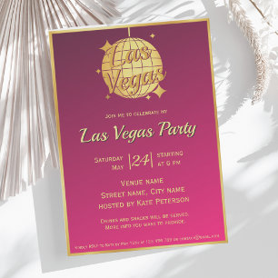 Invitation Événement de fête de bachelorette de Las Vegas Inv