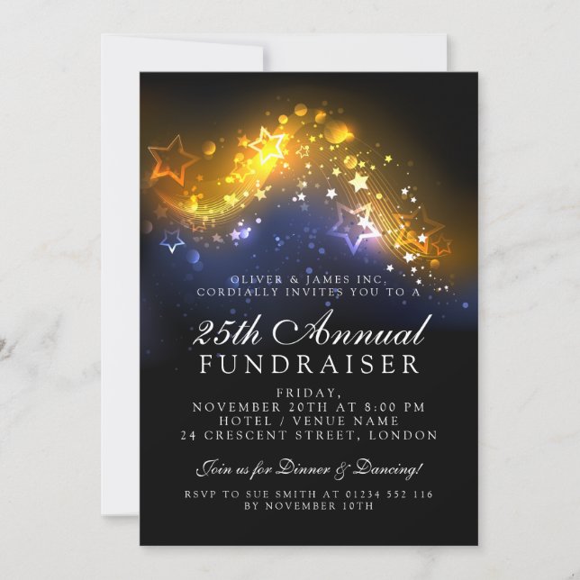 Invitation Événement de gala d'entreprise officiel Lumières d (Devant)