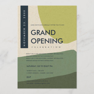 INVITATION ÉVÉNEMENT DE GRAND OUVERTURE D'ART ABSTRAIT MODERN