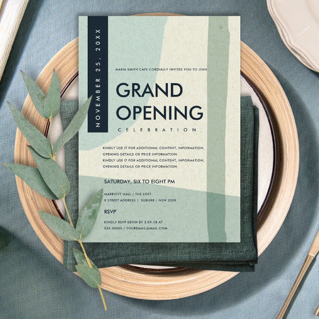 INVITATION ÉVÉNEMENT DE GRAND OUVERTURE DE L'ART ABSTRAIT MOD (Créateur téléchargé)