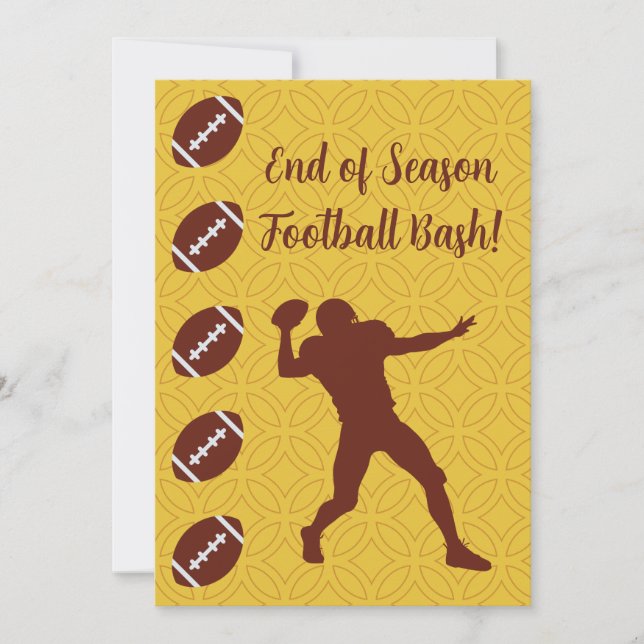 Invitation Événement de sport de football personnalisé avec n (Devant)