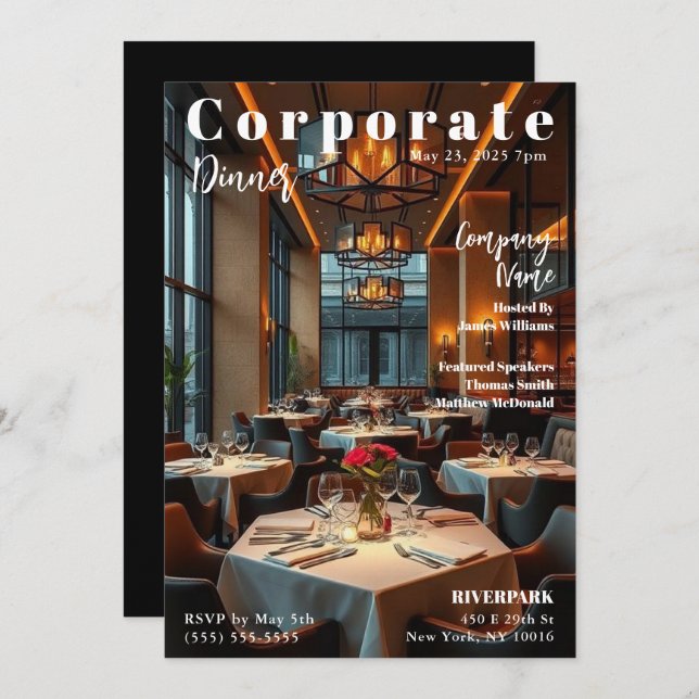 Invitation Événement d'entreprise (Devant / Derrière)