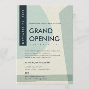 INVITATION ÉVÉNEMENT D'OUVERTURE GRANDIOSE D'ART ABSTRAIT MOD