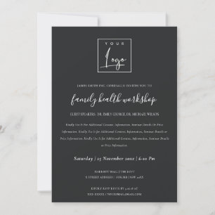 INVITATION ÉVÉNEMENT GALA ATELIER LOGO KRAFT NOIR & BLANC