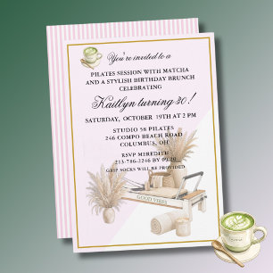 Invitation Événement pour les 30 ans de Pilates & Matcha (tou