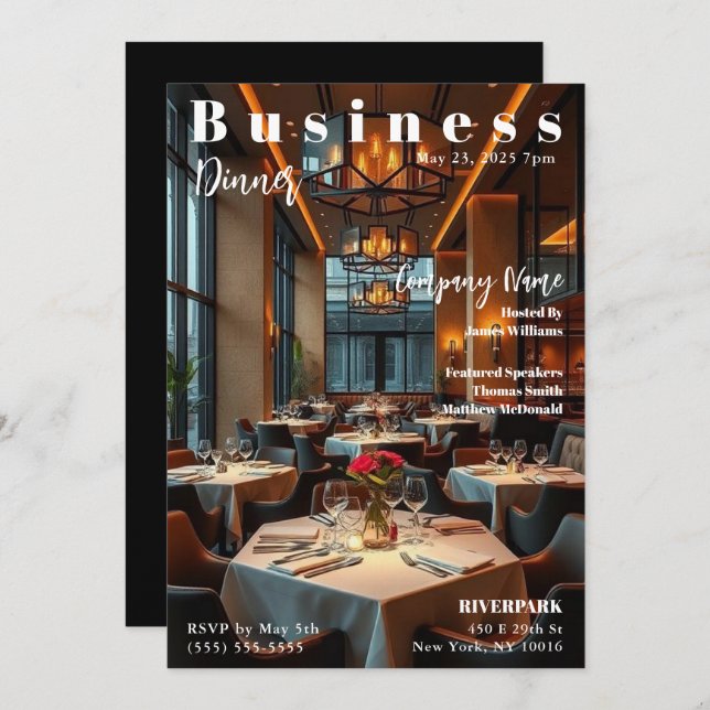 Invitation Événement professionnel (Devant / Derrière)